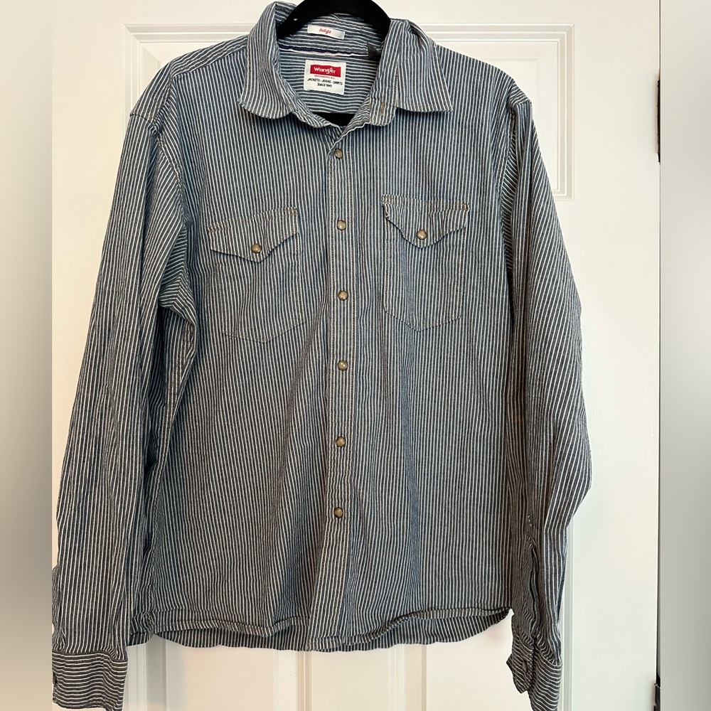 Wrangler Mens Snap Front Long Sleeve Shirt size XL